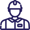 Icon eines Standortleiters (blau)